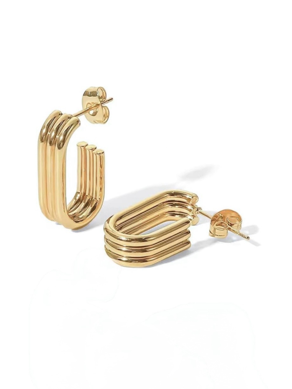 St. Moran Emma Fluted Oval Hoop Earrings